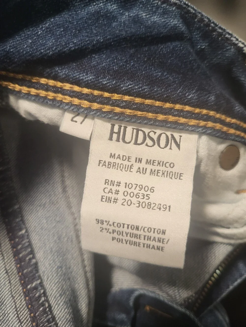 Hudson Cillin Midrise Skinny Supermodel